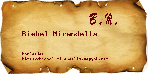 Biebel Mirandella névjegykártya